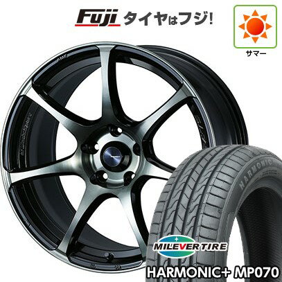 【新品】60系プリウス 夏タイヤ ホイール4本セット 195/60R17 ミレバー ハーモニック プラス MP070(限定) WEDS ウェッズスポーツ SA-75R 7J 17インチ(送料無料)