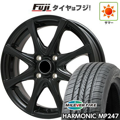 【新品 軽自動車】エブリイワゴン 夏タイヤ ホイール4本セット 165/50R15 ミレバー ハーモニック MP247(限定) エルベ エステローザ FSV 15インチ(送料無料) サマータイヤ