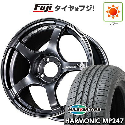 【新品国産車用5穴114.3】 夏タイヤ ホイール4本セット 205/65R16 ミレバー ハーモニック MP247(限定) ヨコハマ アドバンレーシング TC-4 7J 16インチ(送料無料)