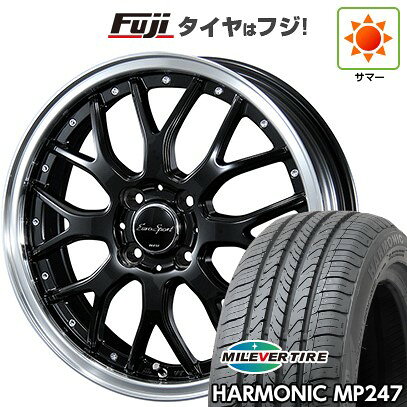 【新品 軽自動車】エブリイワゴン 夏タイヤ ホイール4本セット 165/50R15 ミレバー ハーモニック MP247(限定) ブレスト ユーロスポーツ タイプ815 5J 15インチ(送料無料)