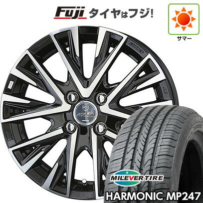 【新品 軽自動車】エブリイワゴン 夏タイヤ ホイール4本セット 165/50R15 ミレバー ハーモニック MP247(限定) 共豊 スマック レジーナ 15インチ(送料無料) サマータイヤ