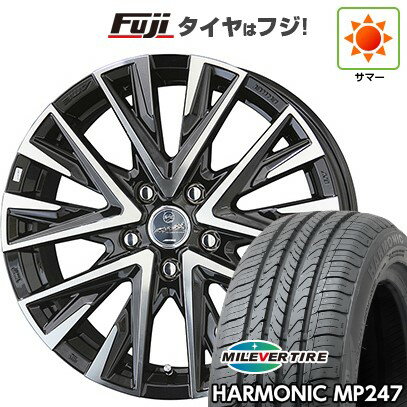 【新品国産車用5穴114.3】 夏タイヤ ホイール4本セット 205/65R16 ミレバー ハーモニック MP247(限定) 共豊 スマック レジーナ 16インチ(送料無料)