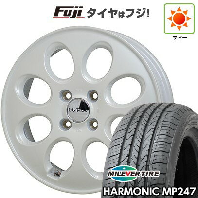 【新品 軽自動車】 夏タイヤ ホイール4本セット 165/55R14 ミレバー ハーモニック MP247(限定) ホットスタッフ ララパーム オーバル 4.5J 14インチ(送料無料)