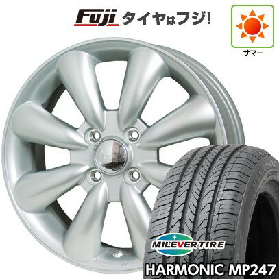 【新品 軽自動車】エブリイワゴン 夏タイヤ ホイール4本セット 165/50R15 ミレバー ハーモニック MP247(限定) ホットスタッフ ララパーム KC-8 5J 15インチ(送料無料)
