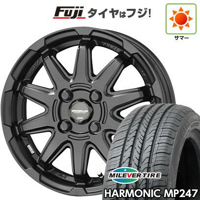 【新品 軽自動車】エブリイワゴン 夏タイヤ ホイール4本セット 165/50R15 ミレバー ハーモニック MP247(限定) 共豊 サーキュラー C10S 4.5J 15インチ(送料無料)