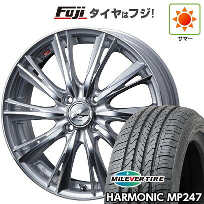 【新品 軽自動車】エブリイワゴン 夏タイヤ ホイール4本セット 165/50R15 ミレバー ハーモニック MP247(限定) WEDS ウェッズ レオニス WX 4.5J 15インチ(送料無料)