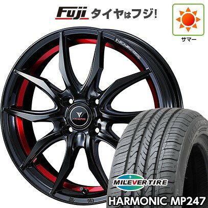 【新品 軽自動車】エブリイワゴン 夏タイヤ ホイール4本セット 165/50R15 ミレバー ハーモニック MP247(限定) WEDS ウェッズ ノヴァリス ローグ VF 4.5J 15インチ(送料無料)