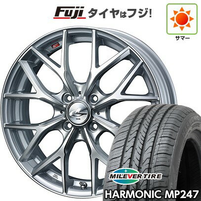【新品 軽自動車】エブリイワゴン 夏タイヤ ホイール4本セット 165/50R15 ミレバー ハーモニック MP247(限定) WEDS ウェッズ レオニス MX 15インチ(送料無料) サマータイヤ