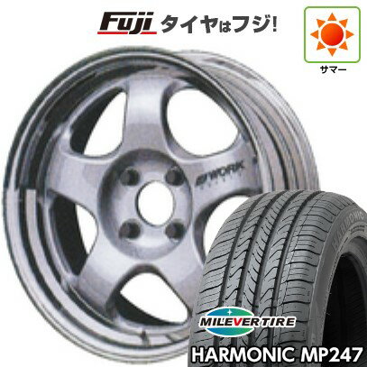 【新品 軽自動車】エブリイワゴン 夏タイヤ ホイール4本セット 165/50R15 ミレバー ハーモニック MP247(限定) WORK ワーク マイスター S1 2P 5.5J 15インチ(送料無料)