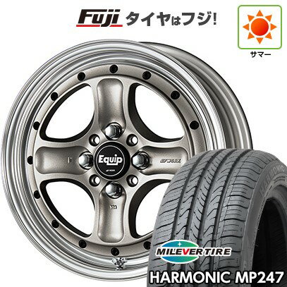 【新品 軽自動車】エブリイワゴン 夏タイヤ ホイール4本セット 165/50R15 ミレバー ハーモニック MP247(限定) WORK ワーク エクイップ 40 O/H 5J 15インチ(送料無料)