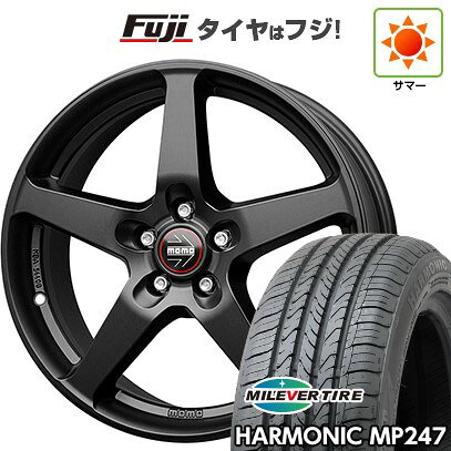 【新品国産車用5穴114.3】 夏タイヤ ホイール4本セット 205/65R16 ミレバー ハーモニック MP247(限定) モモ ファイブ 7J 16インチ(送料無料)