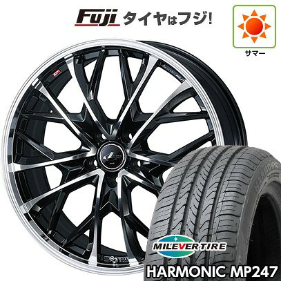 【新品国産車用5穴114.3】 夏タイヤ ホイール4本セット 205/65R16 ミレバー ハーモニック MP247(限定) WEDS ウェッズ レオニス MV 6.5J 16インチ(送料無料)