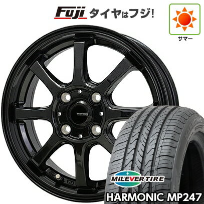 【新品 軽自動車】エブリイワゴン 夏タイヤ ホイール4本セット 165/50R15 ミレバー ハーモニック MP247(限定) ホットスタッフ ジースピード G-08 4.5J 15インチ(送料無料)