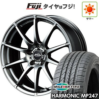 【新品国産車用5穴114.3】 夏タイヤ ホイール4本セット 205/65R16 ミレバー ハーモニック MP247(限定) MID WHEELS スタッグ メタリックグレー 6.5J 16インチ(送料無料)