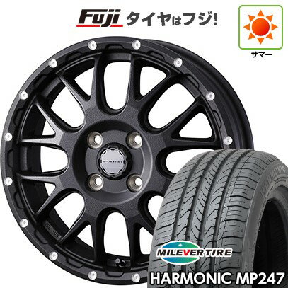 【新品 軽自動車】エブリイワゴン 夏タイヤ ホイール4本セット 165/50R15 ミレバー ハーモニック MP247(限定) WEDS ウェッズアドベンチャー マッドヴァンス 08 4.5J 15インチ(送料無料)