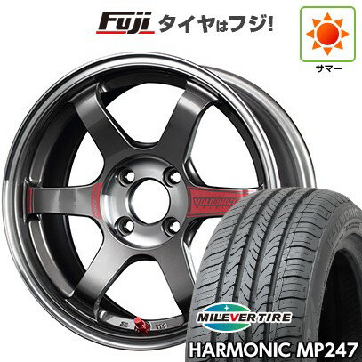 【新品 軽自動車】エブリイワゴン 夏タイヤ ホイール4本セット 165/50R15 ミレバー ハーモニック MP247(限定) RAYS レイズ ボルクレーシング TE37 ソニック SL 15インチ(送料無料) サマータイヤ