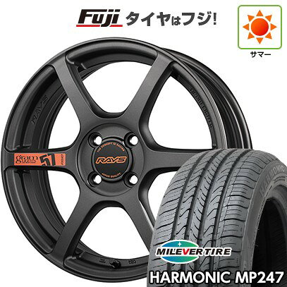 【新品 軽自動車】エブリイワゴン 夏タイヤ ホイール4本セット 165/50R15 ミレバー ハーモニック MP247(限定) RAYS レイズ グラムライツ 57C6 SPEC-D 5J 15インチ(送料無料)