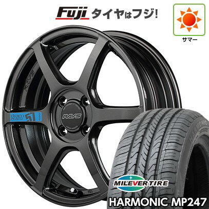 【新品 軽自動車】エブリイワゴン 夏タイヤ ホイール4本セット 165/50R15 ミレバー ハーモニック MP247(限定) RAYS レイズ グラムライツ 57C6 SPEC-M 5J 15インチ(送料無料)