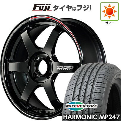 【新品 軽自動車】エブリイワゴン 夏タイヤ ホイール4本セット 165/50R15 ミレバー ハーモニック MP247(限定) RAYS レイズ ボルクレーシング TE37 ソニック TIME ATTACK EDITION 5.5J 15インチ(送料無料)