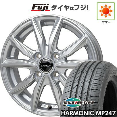 【新品 軽自動車】エブリイワゴン 夏タイヤ ホイール4本セット 165/50R15 ミレバー ハーモニック MP247(限定) ホットスタッフ エクスターST 4.5J 15インチ(送料無料)