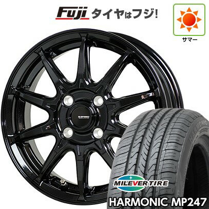 【新品 軽自動車】エブリイワゴン 夏タイヤ ホイール4本セット 165/50R15 ミレバー ハーモニック MP247(限定) ホットスタッフ ジースピード G-05 4.5J 15インチ(送料無料)