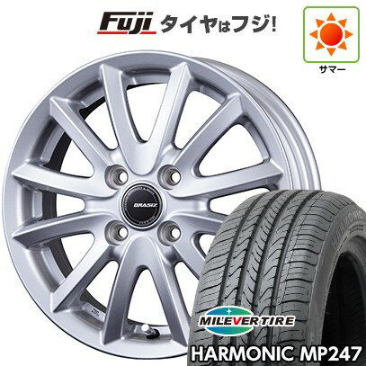 【新品 軽自動車】エブリイワゴン 夏タイヤ ホイール4本セット 165/50R15 ミレバー ハーモニック MP247(限定) コーセイ クレイシズ VS6 15インチ(送料無料) サマータイヤ