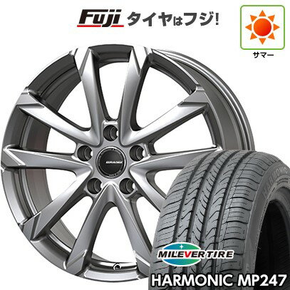 【新品国産車用5穴114.3】 夏タイヤ ホイール4本セット 205/65R16 ミレバー ハーモニック MP247(限定) コーセイ クレイシズ GC36F 6.5J 16インチ(送料無料)