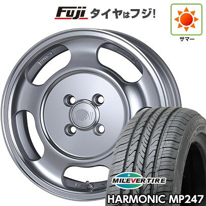 【新品 軽自動車】エブリイワゴン 夏タイヤ ホイール4本セット 165/50R15 ミレバー ハーモニック MP247(限定) ENKEI エンケイ all オールセブンティーン 5J 15インチ(送料無料)
