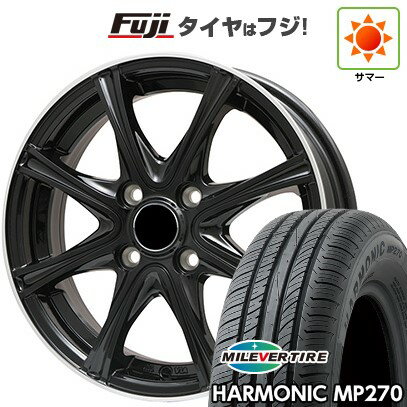 【新品国産車用4穴100】 夏タイヤ ホイール4本セット 185/55R16 ミレバー ハーモニック MP270(限定) エルベ エステローザ MZV 16インチ(送料無料)