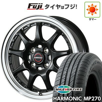 【新品 軽自動車】ハスラー デリカミニ(4WD) 夏タイヤ ホイール4本セット 165/60R15 ミレバー ハーモニック MP270(限定) ブレスト ユーロマジック タイプSC-9 15インチ(送料無料) サマータイヤ