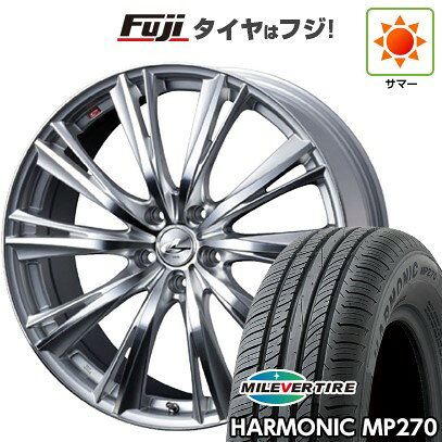 【新品国産車用5穴114.3】 夏タイヤ ホイール4本セット 205/55R16 ミレバー ハーモニック MP270(限定) WEDS ウェッズ レオニス WX 16インチ(送料無料)
