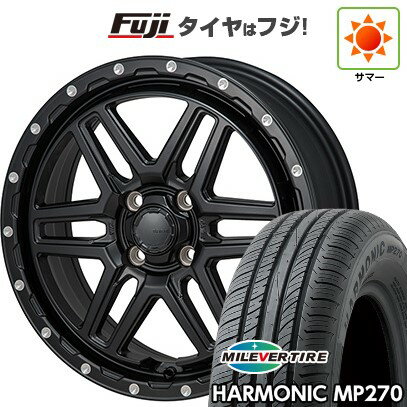 【新品国産車用4穴100】 夏タイヤ ホイール4本セット 195/55R16 ミレバー ハーモニック MP270(限定) モンツァ HI-BLOCK エルデ 16インチ(送料無料)