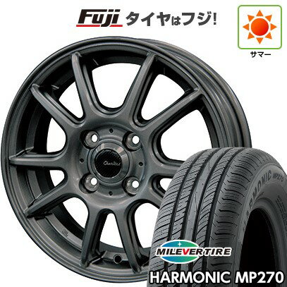 【新品国産4穴100車】 夏タイヤ ホイール4本セット 185/55R15 ミレバー ハーモニック MP270(限定) テクノピア カリテス S416 15インチ(送料無料) サマータイヤ