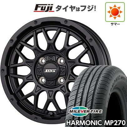 【新品国産車用5穴114.3】 夏タイヤ ホイール4本セット 215/65R16 ミレバー ハーモニック MP270(限定) コーセイ ボトムガルシア シャドウバーツ 16インチ(送料無料)