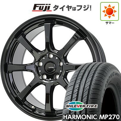 【新品国産車用5穴114.3】 夏タイヤ ホイール4本セット 205/55R16 ミレバー ハーモニック MP270(限定) ホットスタッフ ジースピード G-08 6.5J 16インチ(送料無料)