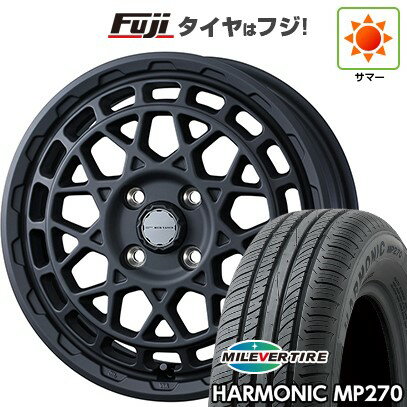 【新品 軽自動車】ハスラー デリカミニ(4WD) 夏タイヤ ホイール4本セット 165/60R15 ミレバー ハーモニック MP270(限定) WEDS ウェッズアドベンチャー マッドヴァンス X タイプM 15インチ(送料無料) サマータイヤ