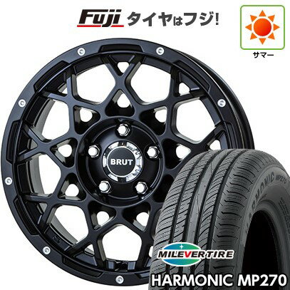 【新品国産車用5穴114.3】 夏タイヤ ホイール4本セット 215/65R16 ミレバー ハーモニック MP270(限定) トライスター BRUT BR-55 16インチ(送料無料)