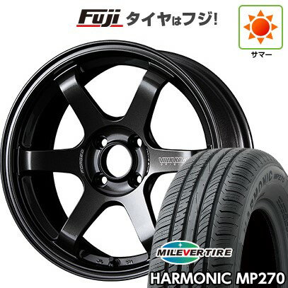 【新品国産車用4穴100】 夏タイヤ ホイール4本セット 185/55R16 ミレバー ハーモニック MP270(限定) RAYS レイズ ボルクレーシング TE37 ソニック 16インチ(送料無料)