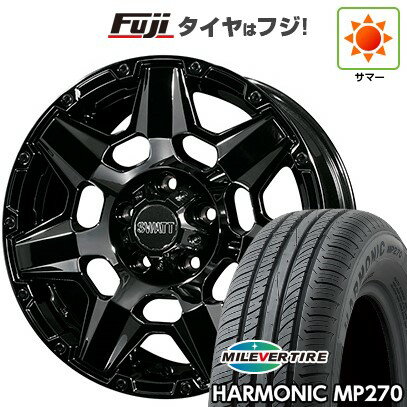 【新品国産車用5穴114.3】 夏タイヤ ホイール4本セット 215/65R16 ミレバー ハーモニック MP270(限定) クライメイト スワット(SBC) 16インチ(送料無料)