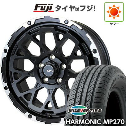 【新品国産車用5穴114.3】 夏タイヤ ホイール4本セット 215/65R16 ミレバー ハーモニック MP270(限定) フォーバイフォーエンジニア エアージー ロックス 16インチ(送料無料)
