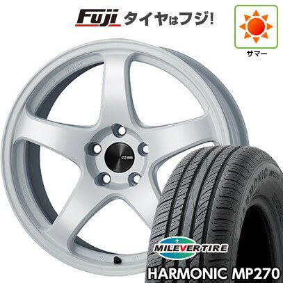 【新品国産車用4穴100】 夏タイヤ ホイール4本セット 185/55R16 ミレバー ハーモニック MP270(限定) ENKEI エンケイ PF05 16インチ(送料無料)