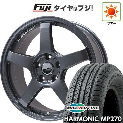 【新品 軽自動車】ハスラー デリカミニ(4WD) 夏タイヤ ホイール4本セット 165/60R15 ミレバー ハーモニック MP270(限定) レアマイスター LMスポーツ LM-05R(マットガンメタ) 5J 15インチ(送料無料)