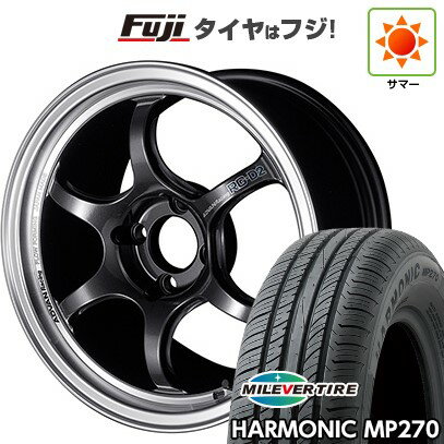 【新品国産車用4穴100】 夏タイヤ ホイール4本セット 195/55R16 ミレバー ハーモニック MP270(限定) ヨコハマ アドバンレーシング RG-DII 16インチ(送料無料)