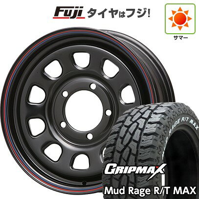 【新品】ジムニー 夏タイヤ ホイール4本セット 175/80R16 グリップマックス マッドレイジR/T MAX RWL(限定) MLJ デイトナSS 5.5J 16インチ(送料無料)