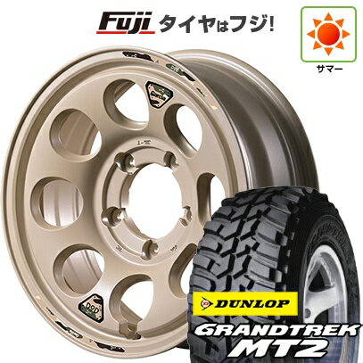 【新品】ジムニー 夏タイヤ ホイール4本セット 195R16C 104/102Q ダンロップ グラントレック MT2 MID WHEELS MID×DOD ウシャリン 16インチ(送料無料)