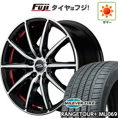 【新品国産5穴114.3車】 夏タイヤ ホイール4本セット 225/65R17 ミレバー レンジツアープラスMU069（限定） MID WHEELS SX-2 17インチ(送料無料) サマータイヤ