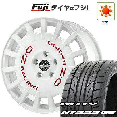 【パンク保証付き】【新品国産車用5穴100】 夏タイヤ ホイール4本セット 215/40R18 ニットー NT555 G2 OZ ラリーレーシング 18インチ(送料無料)