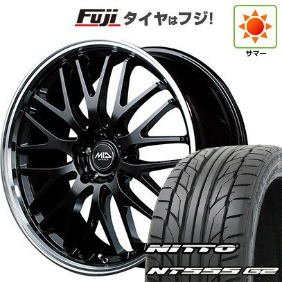 【パンク保証付き】【新品国産5穴114.3車】 夏タイヤ ホイール4本セット 215/40R18 ニットー NT555 G2 MID WHEELS エグゼ10 18インチ(送料無料) サマータイヤ