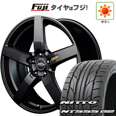 【パンク保証付き】【新品国産5穴114.3車】 夏タイヤ ホイール4本セット 245/45R19 ニットー NT555 G2 MID WHEELS MID EXCLUSIVE 050F 19インチ(送料無料) サマータイヤ