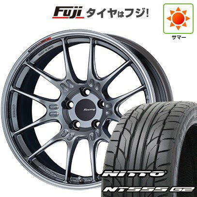 【パンク保証付き】【新品国産5穴100車】 夏タイヤ ホイール4本セット 215/35R19 ニットー NT555 G2 ENKEI エンケイ GTC02 19インチ(送料無料) サマータイヤ